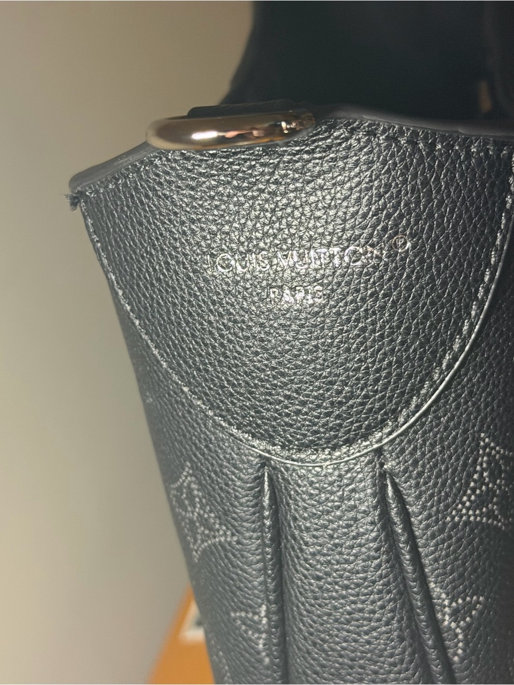 Authentic Louis Vuitton Black Monogram Empreinte Leather Shoulder Bag - Picture 6 of 11